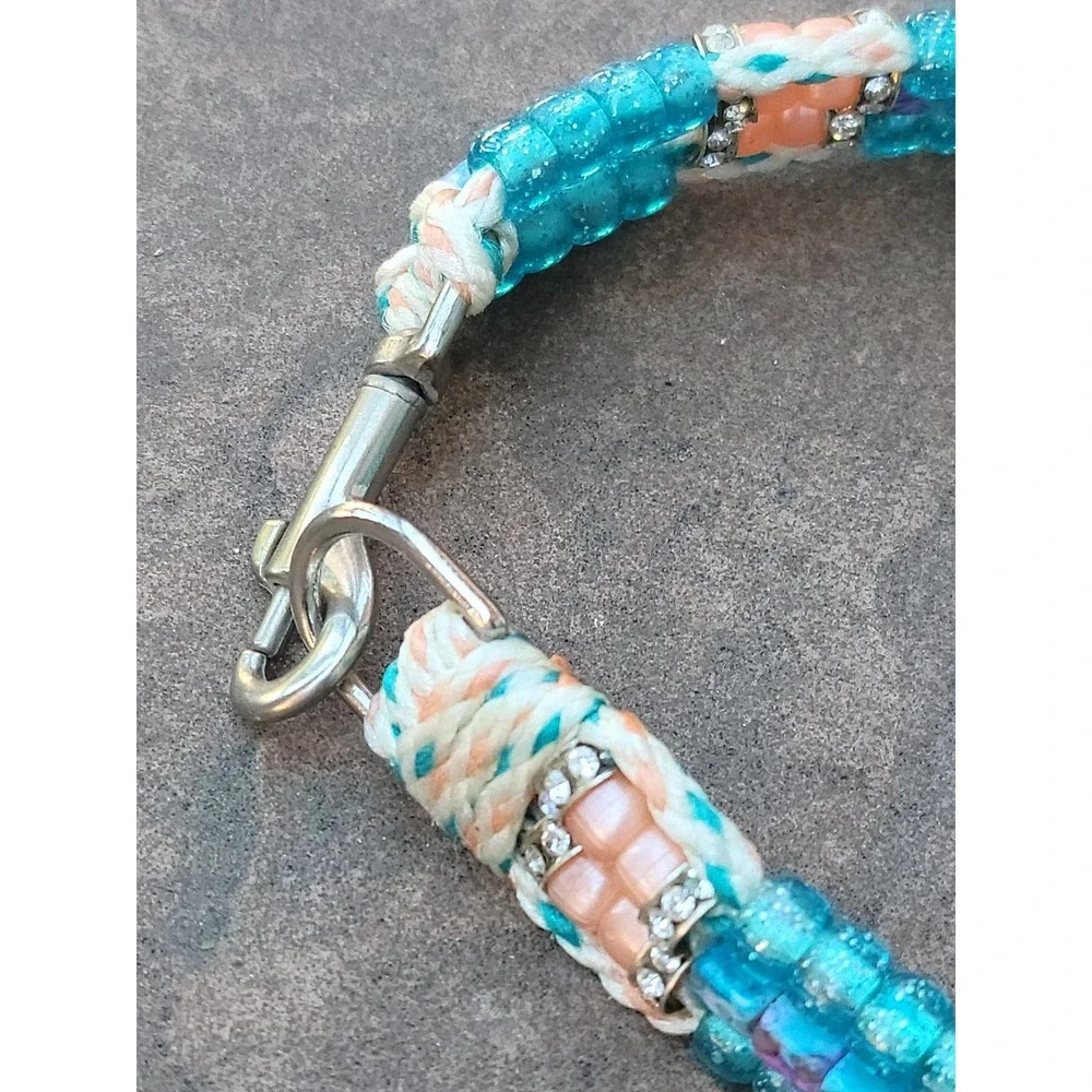 Custom Handmade Beaded Bling Dog Collar